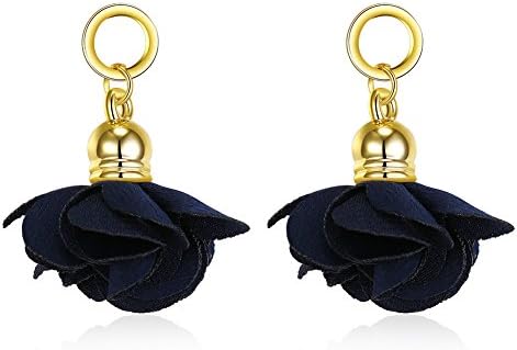 Retro fashion ladies earrings of non-woven fabric flower alloy