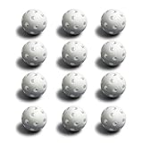 12 White Poly Baseballs (Regulation Size) by Crown Sporting Goods