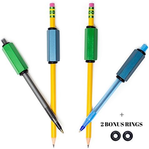 Pack of 4 Pen or Pencil Weights | Handwriting Aids For Children, Elderly, or Special Needs. Assists With Penmanship Issues Due to Autism, Tremors, Grip Strength or Fine Motor Skill Disability. 1.5 Oz