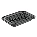 mDesign 2-Piece Soap Dish Tray with Drainage Grid and Holder for Kitchen Sink Countertops to Store Soap, Sponges, Scrubbers - Metal Wire, Rust Resistant, 2 Pack - Matte Black