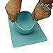 Modaliv 34oz Adult Scooper Bowl with Suction Base – Adaptive Silicone Placemat for Stroke Recovery, Elderly, or Disabled – Microwave & Dishwasher Safe – Non-Slip Feeding Aid (Turquoise)