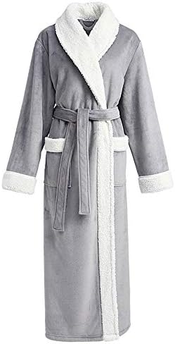 Winter Dressing Gown Fluffy Bathrobe 