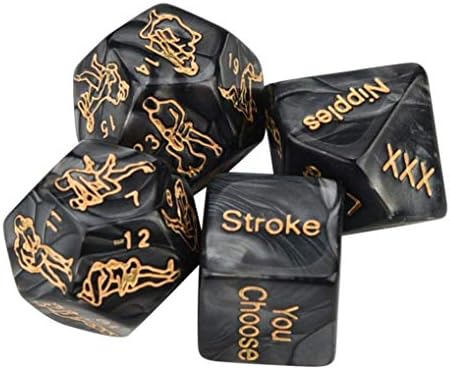 IFun Funny and Romantic Role Playing Dice Game Set of 4,Novelty Gift for Honeymoon bacherette Party,Him and Her, Bridal Shower, Groom Roast,Newlyweds, Wedding, Anniversary, Marriage