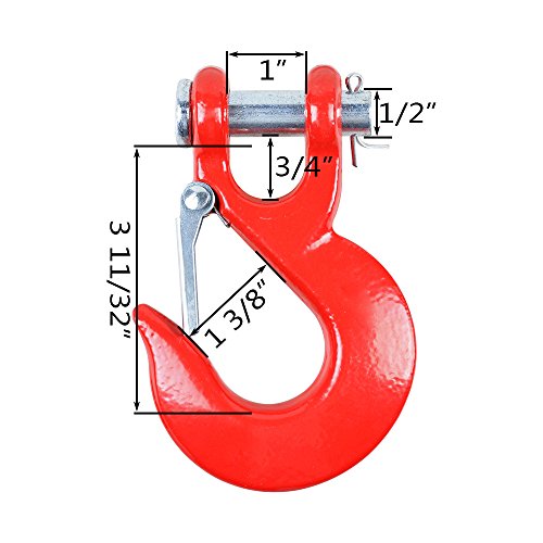 Astra Depot 92ft x 1/2" Synthetic Winch Rope 22000LBs Protective Sleeve + RED Hook for Jeep ATV UTV KFI Truck Boat Ramsey