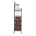 SEI Furniture Wood Metal Frame 3 Drawer w/Woven Baskets, Black w/Brown