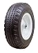 Marathon 4.10/3.50-6" Flat Free, Hand Truck / All Purpose Utility Tire on Wheel, 3" Centered Hub, 3/4" Bearings