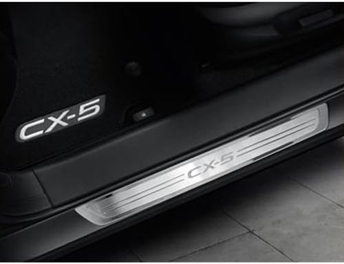 Amazon Usマツダ 直輸入純正品 Mazda Cx 5 Cx 5 ロゴ入り ドアシルプロテクター スカッフプレート インテリアパネル 車 バイク