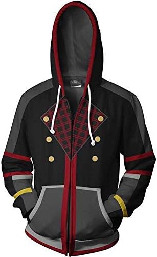 BeautifulTimes Kingdom Hearts Jacket Sora Aqua Hoodie Adult Halloween Costume Sweatshirt