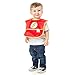 Bumkins Bib for Girl or Boy, Baby and Toddler for 6-24 Months, Essential Must Have for Eating, Feeding, Baby Led Weaning, Mess Saving Waterproof Soft Fabric, SuperBib with Cape, The Flash DC Comics