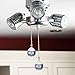 8 Pcs Crystal Prisms Charm Pendant Ceiling Fan Pull Chain Extender with Ball Chain Connector by MOMOONNON
