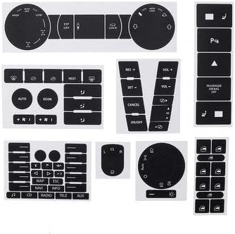 Car Matte Black Worn Button Repair Kit Stickers Decals for VW Volkswagen Touareg 2004–2009