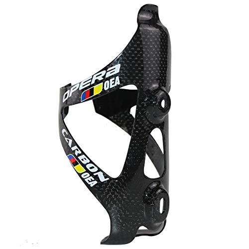 Opera Water Bottle Cage for Bike Ultralight and Strong Carbon Fiber Bicycle Water Bottle Holder -Pack of 2 (2 Pcs Gloss Black) - Thumbnail 2