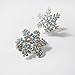 Bling Snowflake Clip on Earrings For Women Girls Christmas Gifts Alloy RareLove