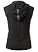 HEMOON Men's Hooded Sports Henley Shirt Cotton Sleeveless Casual Tank Top