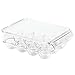 mDesign Stackable Plastic Covered Egg Tray Holder, Storage Container and Organizer for Refrigerator, Carrier Bin with Lid and Handle - Holds 12 Eggs - Pack of 2, Clear