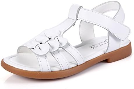 Tuoup Cute Bowknot Leather Girls Sandles Summer Sandals White 37 4 M US Big Kid