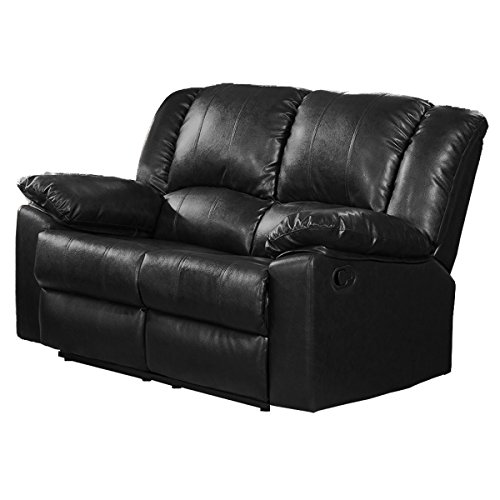 Milton Greens Stars Burgas Reclining Love Seat, 60 by 38 by 40-Inch, Black