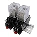 mxuteuk 2pcs HH52P DC 12V Coil 8 Pin 5A DPDT LED indicator Electromagnetic Power Relay, with Base, with DIN Rail Slotted Aluminum