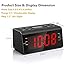Jingsense Digital Alarm Clock Radio with AM/FM Radio, 1.2” Big Digits Display, Sleep Timer, Dimmer and Battery Backup, Bedside Alarm Clocks with Easy Snooze for Bedrooms, Table, Desk – Outlet Powered
