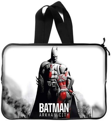 Custom Harley Quinn and Batman Pattern Laptop Notebook Computer Netbook Soft Neoprene Sleeve Bag Case Cover for Apple Macbook Pro 15 inch(Two Sides)