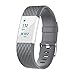 For Fitbit Charge 2 Bands, Adjustable Replacement Bands for Fitbit Charge 2 with Metal Clasp Small Large Gray