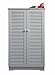 Homecharm-Intl 23.6x12.8x39.8-Inch Storage Cabinet,2 Louvered Doors,White(HC-005)