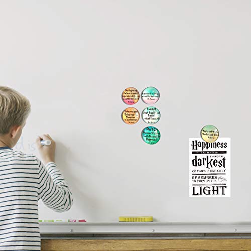 Dr. Seuss inspirational Refrigerator Magnets, set of six 4x4cm Dr. Seuss gifts for kids, Whiteboard Magnets for classroom or Locker
