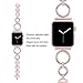 Secbolt 38mm/40mm Glister Bands Compatible Apple Watch Series 4 40mm, Series 3/2/1 38mm, Women Iwatch, Stainless Steel O-Link Band Strap, Rose Gold