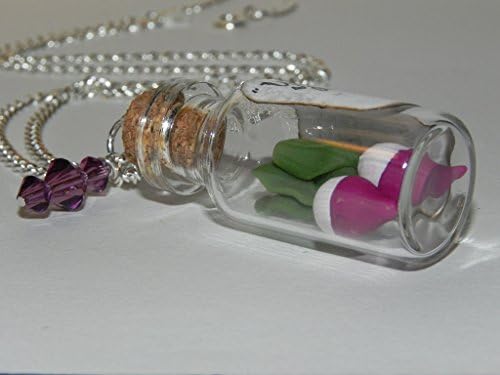 Radishes, Bottle Necklace, Handmade