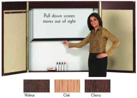 Aarco WVC-2 Hardwood Veneer Conference Cabinet - Walnut