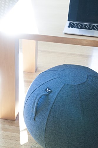 Vivora Luno - Self-Standing Sitting Ball Chair for Home, Office, Yoga, Stability and Fitness, Exercise Ball with Pump and Handle, Base Ring Not Needed - Thumbnail 4