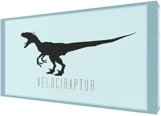 Amazon ポスター ファウンドリー ベロキラプター 恐竜シルエット スイフト シーザー カーニボア ブルー アートプリント 24x16 Inches アートフレーム ポスター オンライン通販