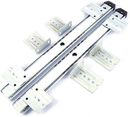 OXSNice Furniture Drawer Slide Rail 14 inch Computer Desk Keyboard Tray Slide Rail Track White