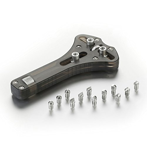 KMDECYY Kmct17002 Watch Repair Tool Wrench 3 point Plastic Handle Case Opener Black