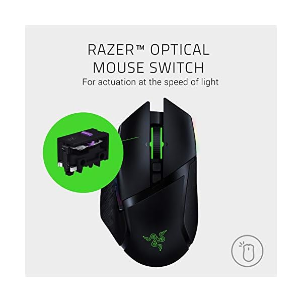 Razer Basilisk Ultimate with Charging Station - Wireless Gaming Mouse with 11 Programmable Buttons (Optical 20k Focus…