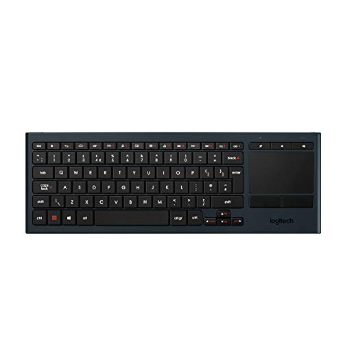 Logitech Illuminated Living-Room Wireless Keyboard K830 and Touchpad for Internet-Connected TVs (Unifying and Bluetooth)