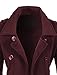 RubyK Womens Double Breasted Pea Coat Jacket with Pockets