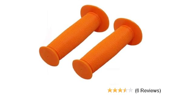 orange mountain bike grips