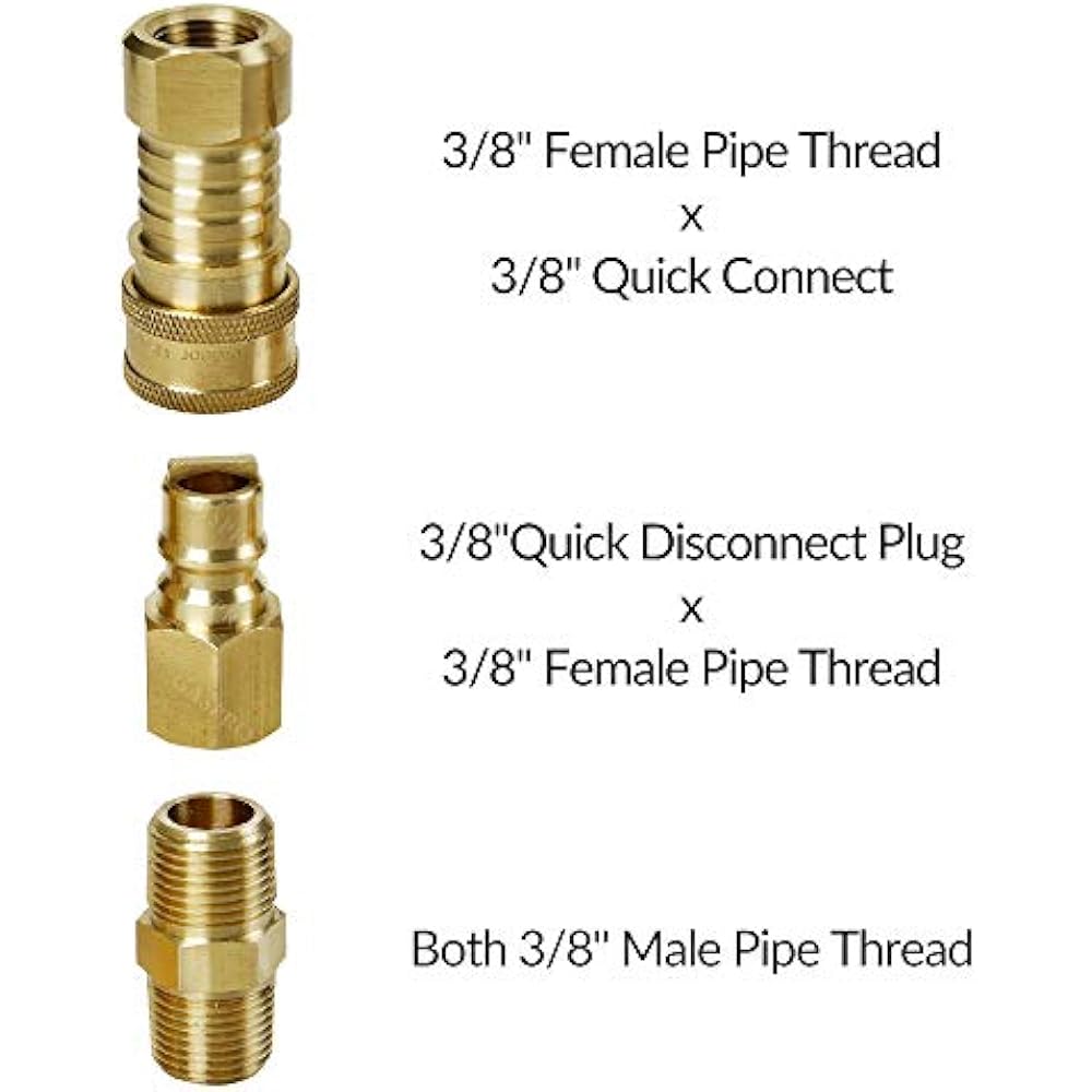 3/8 Grill Connectors & Hoses Inch Natural Gas Quick Fittings, LP