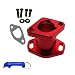 TC-Motor Red Racing Performance Intake Pipe Inlet Manifold Gasket Screw For Predator 212cc For Honda GX200 For 6.5HP Chinese OHV Engines For Chinese 196cc Clone Engines Mini Bike Go Kart