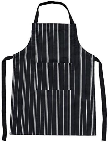 Striped Apron by ObviousChef Adult Professional Apron - Single Pocket - Fully Adjustable (1, Striped)