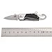 FunnyDay Black Mini Folding Knife Outdoor Camping Survival Ebony Handle Keychain Pocket