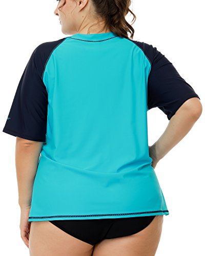 image for V FOR CITY , womens, Aqua-navy, 3X - Plus