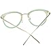 SojoS Round Women Eyeglasses Fashion Eyewear Optical Frame Clear Glasses SJ5969 with Green Frame/Gold Temple