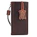 Genuine Natural Leather Handmade Case for Apple iPhone 5 5S 5c Book Wallet Id Holder Cover Credit Cards Slim Brown DavisCase