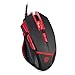 [Wired Gaming Mouse 4000 DPI 9 Buttons] EasySMX V18 Optical Mouse Weight Tuning Set Non-slip Design with LED Light Fire/Sniper Button 4 Programmable Button for Laptop PC Computer Gamer (Black and Red)thumb 1