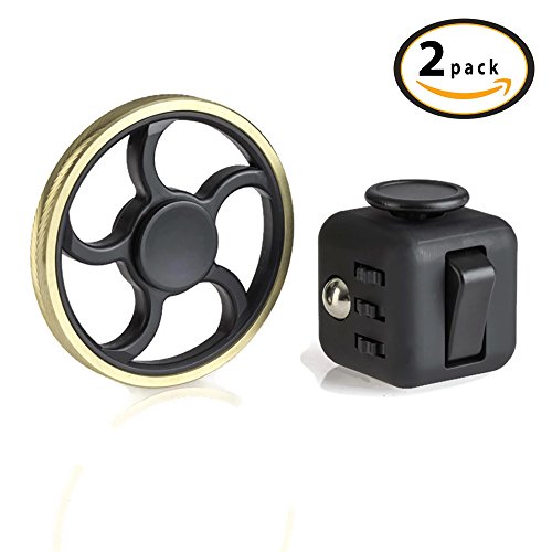 Premium round brass hand fidget spinner metal & fidget cube g…