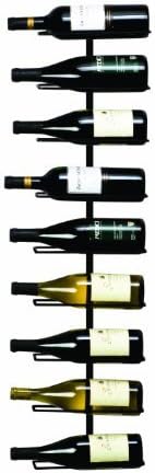 True Fabrications Wall Mount Wine Rack (Holds 9 Bottles) Sturdy Wrought-Iron Construction, Hardware Included