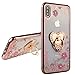FLOCUTE Glitter Case Compatible with iPhone Xs Max with Kickstand Bling Luxury Sparkly Slim Flexible Soft Gel TPU Protective Case with Ring Stand for iPhone Xs Max (Rose Gold)