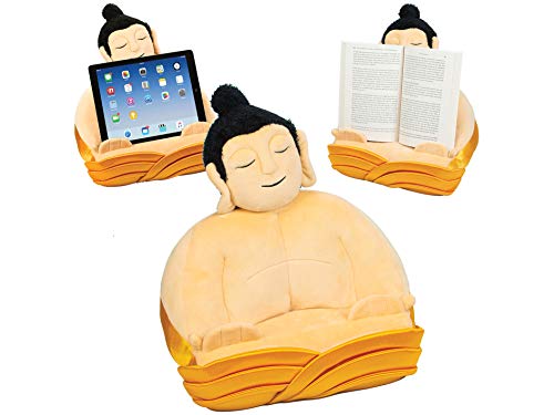 Book Stand, iPad and Tablet Holder. Hands Free Lap Pillow and Reading Rest for Men and Women. Great Accessories for Use in Bed, Travel and Gifts for Birthdays